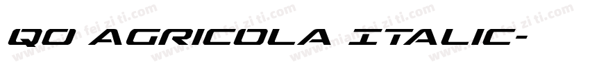 QO Agricola Italic字体转换